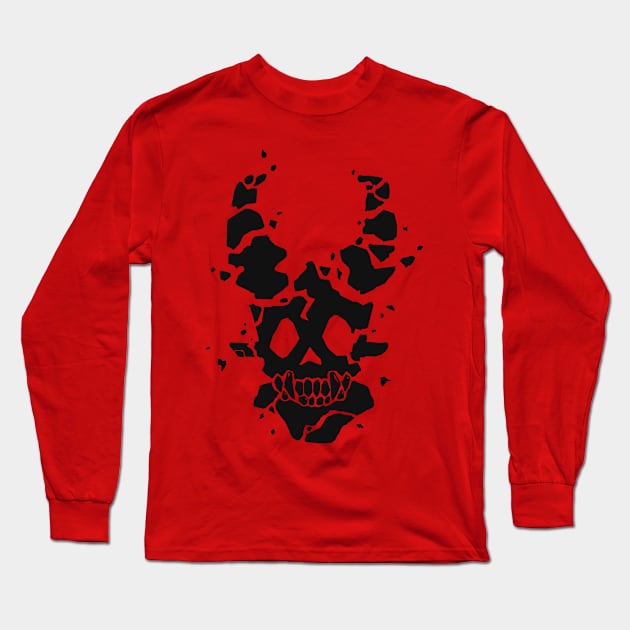 Exploding Demon - Printed on Back Long Sleeve T-Shirt by Sontrowa